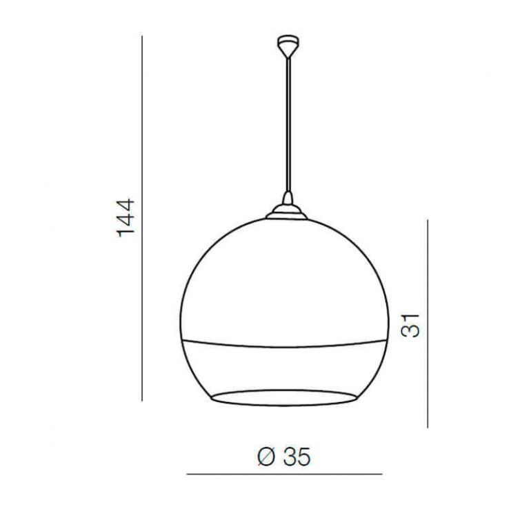 Подвесной светильник Azzardo Silver ball 35 AZ0732