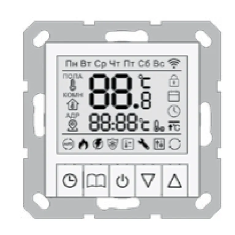 Термостат теплого пола с ЖК-дисплеем Jasmart белый, G4101W