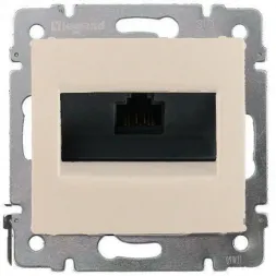 Розетка компьютерная RJ45 Legrand Valena 6 кат STP на винтах слоновая кость 774144