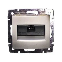 Розетка компьютерная RJ45 Legrand Valena ISDN алюминий 770141