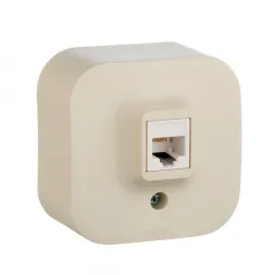 Розетка телефонная RJ11 Legrand Quteo слоновая кость 782244