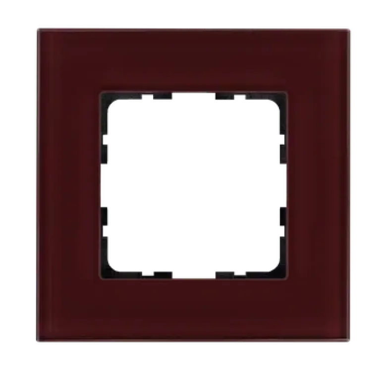Рамка 1-постовая стекло цвет Гранатовый Jasmart G1001GH