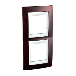 Рамка 2-постовая вертикальная Schneider Electric Unica Хамелеон MGU6.004V.851