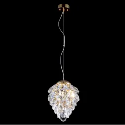 Подвесная люстра Crystal Lux CHARME SP2 GOLD/TRANSPARENT