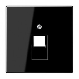Накладка 1-ой наклонной телефонной/компьютерной розетки Jung LS 990 черная LS969-1UASW