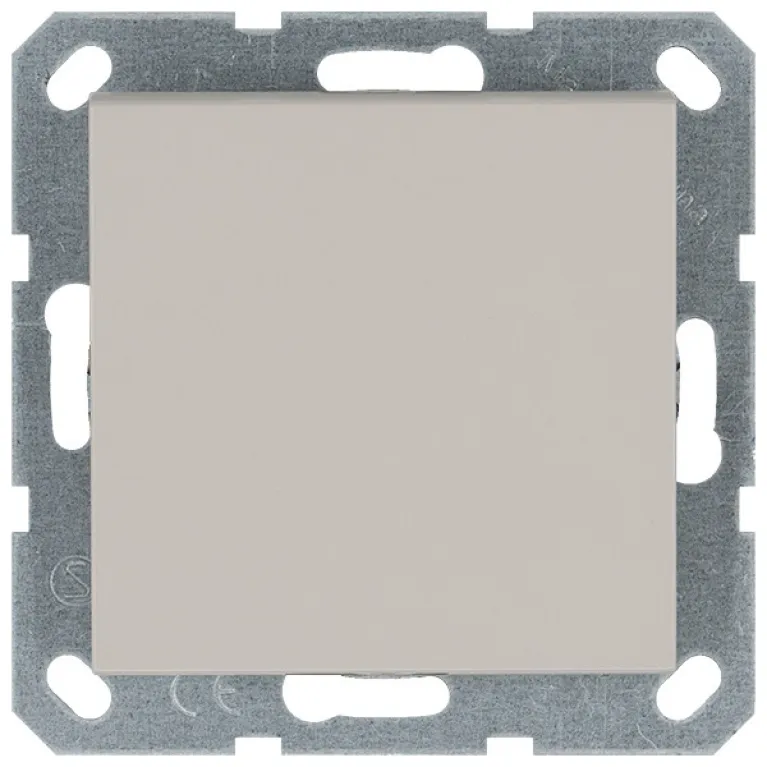 Выключатель одноклавишный перекрестный 10A 250V с накладкой, цвет Тауп Jasmart G3013T