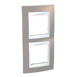 Рамка 2-постовая вертикальная Schneider Electric Unica Хамелеон MGU6.004V.874