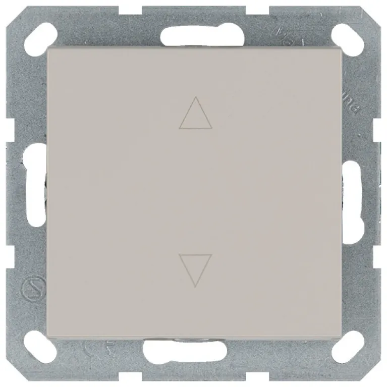 Выключатель одноклавишный для штор 10A 250V с накладкой, цвет Тауп Jasmart G3018T