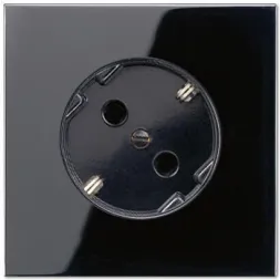 Розетка с заземлением под углом 45 градусов Jung LS 990 черная LS520-45SW