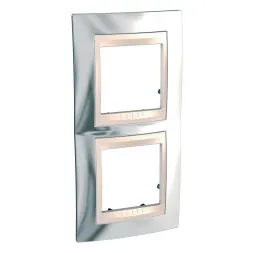 Рамка 2-постовая вертикальная Schneider Electric Unica Хамелеон MGU66.004V.510