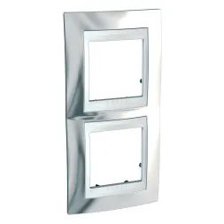 Рамка 2-постовая вертикальная Schneider Electric Unica Хамелеон MGU66.004V.810