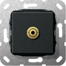 Розетка Minijack Gira System 55 черный матовый 564810