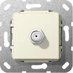 Розетка SAT-F Gira System 55 кремовый глянцевый 565001