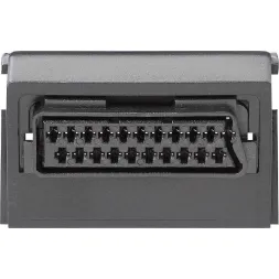 Розетка Scart/Euro-AV Gira System 55 черный 009300