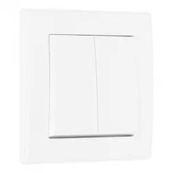 Выключатель двухклавишный Arte Milano SET06-1-30-2 white