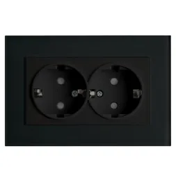 Розетка 2-местная Stekker PST16-9011-03 с защитной шторкой 39482