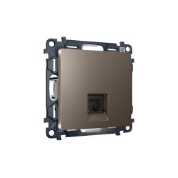 Комплект механизма телефонной розетки RJ-11(4P4C) со шторкой Ambrella Volt Alfa MA642030