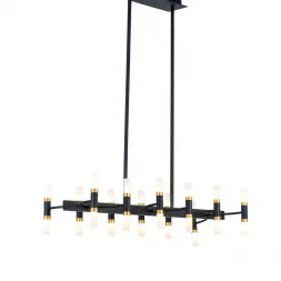 Подвесная люстра Lumina Deco Richmond LDP 6035-24 PR+ BK+GD