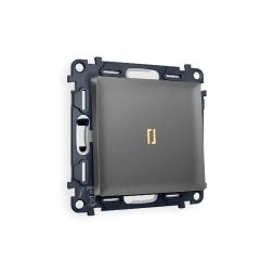Комплект механизма 1-кл проходного выключателя с подсветкой Ambrella Volt Alfa MA652030