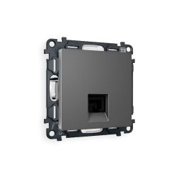Комплект механизма компьютерной розетки RJ-45(8P8C) CAT6 со шторкой Ambrella Volt Alfa MA662010
