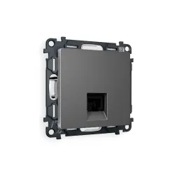 Комплект механизма компьютерной розетки RJ-45(8P8C) CAT6 со шторкой Ambrella Volt Alfa MA662010