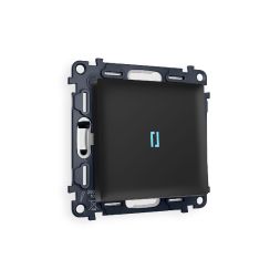 Комплект механизма 1-кл проходного выключателя с подсветкой Ambrella Volt Alfa MA802040