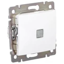 Переключатель одноклавишный Legrand Valena 10A 250V с подсветкой белый 774410