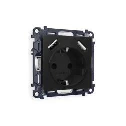 Комплект механизма розетки 2USB A+A 18W (быстрая зарядка) с/з Ambrella Volt Alfa MA809010