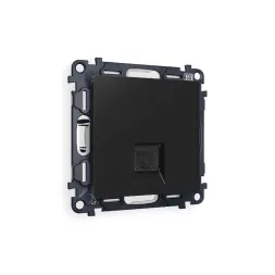 Комплект механизма компьютерной розетки RJ-45(8P8C) CAT6 со шторкой Ambrella Volt Alfa MA812010