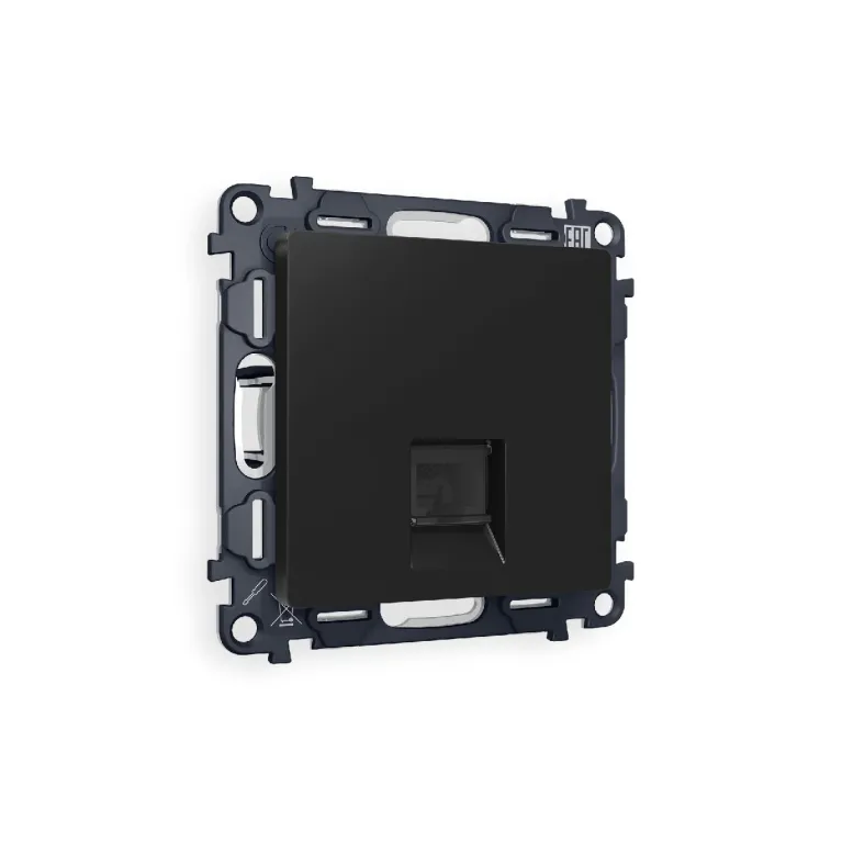 Комплект механизма компьютерной розетки RJ-45(8P8C) CAT6 со шторкой Ambrella Volt Alfa MA812010