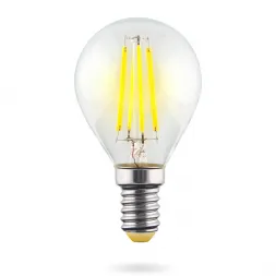 Лампа светодиодная филаментная Voltega E14 6W 2800К прозрачная VG10-G1E14warm6W-F 7021
