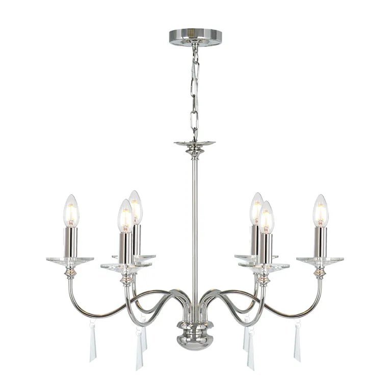 Подвесная люстра Elstead Lighting Finsbury park FP6-POL-NICKEL