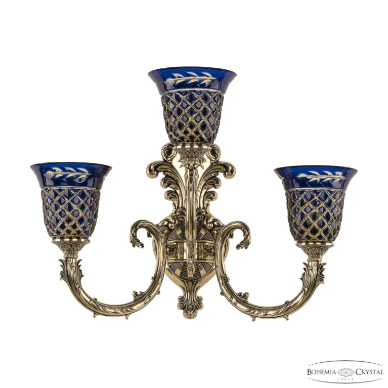 Бра Bohemia Ivele Florence 7109B15/2+1/210 GB P2 U Amber-Blue/H-1J