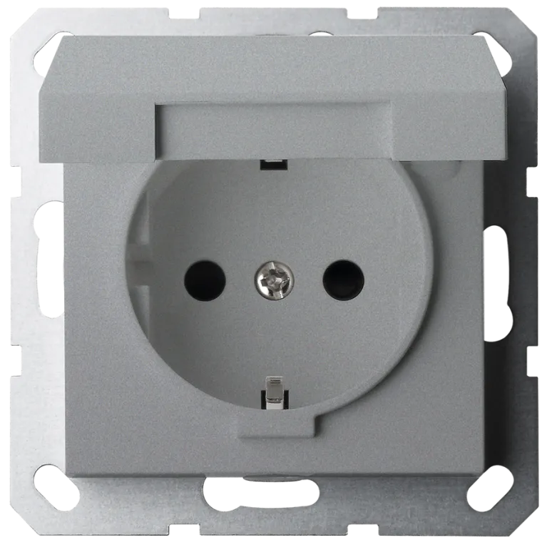 Двойная розетка SHUKO Jasmart с крышкой с защитными шторками (2P+T) 16A 250V G5505S