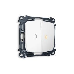 Комплект механизма 2-кл проходного выключателя с подсветкой Ambrella Volt Omega MO124030