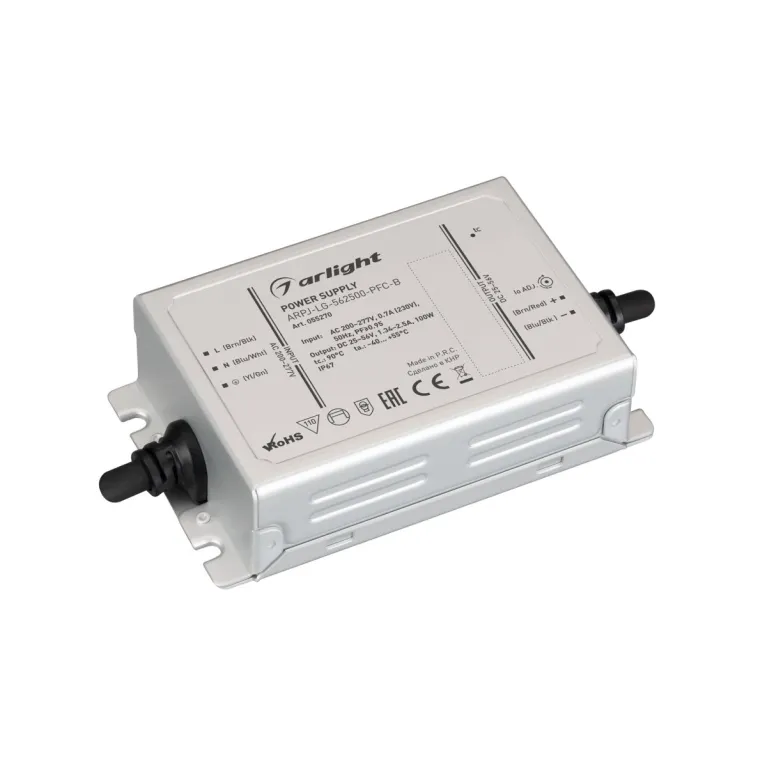 Блок питания Arlight ARPJ-LG-562500-PFC-B (100W, 25-56V, 1.34-2.5A) (IP67 Металл) 055270