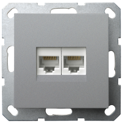 Интернет розетка Jasmart двойная S разъем RJ45х2 (8/8) G6106S