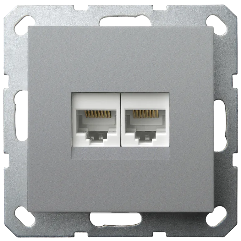 Интернет розетка Jasmart двойная S разъем RJ45х2 (8/8) G6106S