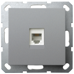 Интернет розетка Jasmart цвет алюминий разъем RJ45 (8/8) G6105S