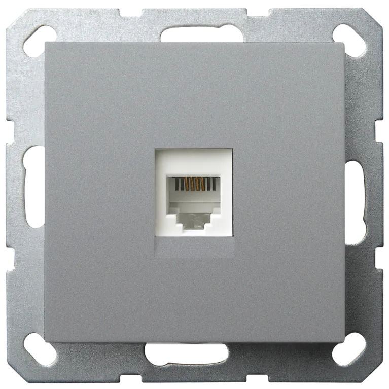Интернет розетка Jasmart цвет алюминий разъем RJ45 (8/8) G6105S