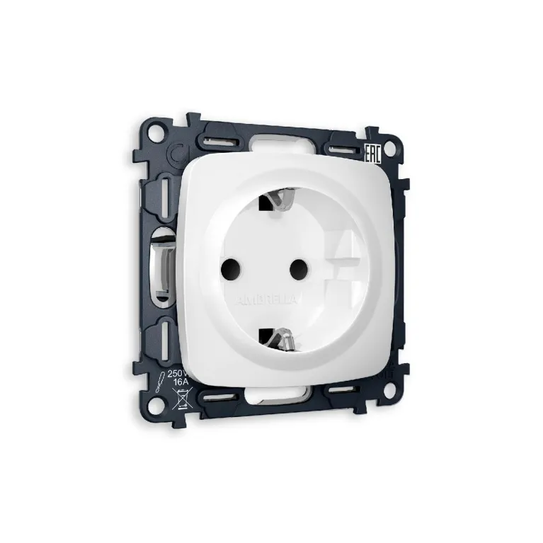 Комплект механизма розетки с/з со шторками Ambrella Volt Omega MO127010