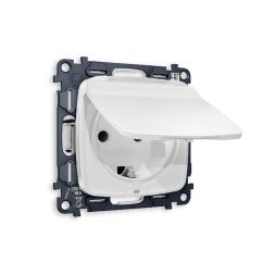 Комплект механизма розетки с/з со шторками и крышкой Ambrella Volt Omega MO128010
