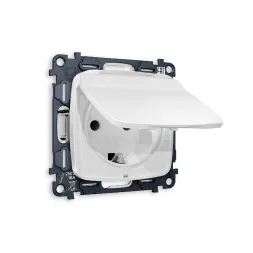 Комплект механизма розетки с/з со шторками и крышкой Ambrella Volt Omega MO128010