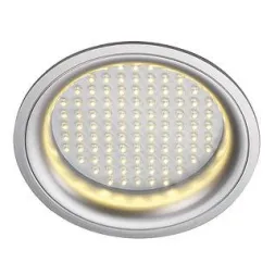 Светильник встраиваемый с блоком питания и 97 белыми теплыми LED общ 12Вт, LEDPANEL ROUND белый 1603
