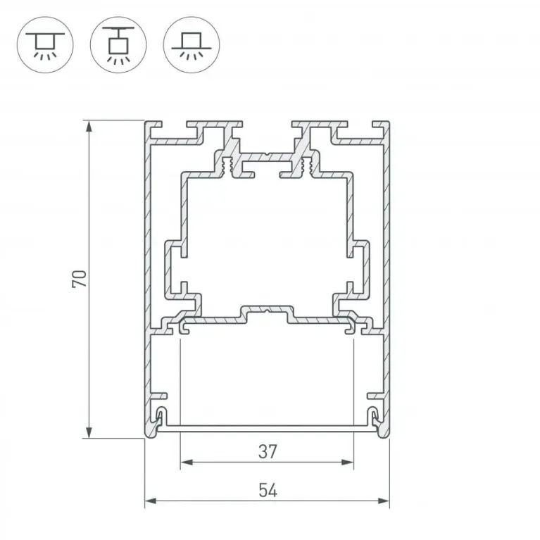 Профиль Arlight S2-LINE-5470 029440