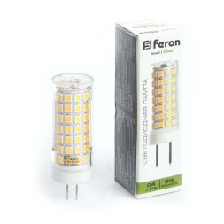 Лампа светодиодная Feron G4 9W 4000K прозрачная LB-434 38144