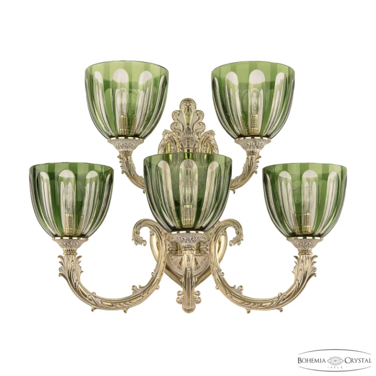 Бра Bohemia Ivele Florence 7109B16/3+2/210 GW P1 U Clear-Green/H-1H