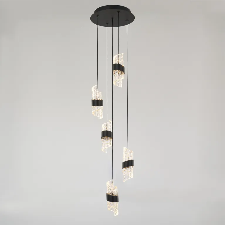 Каскадная люстра DeLight Collection MD23001022-5A matt black