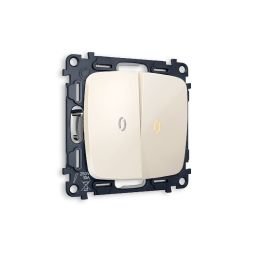 Комплект механизма 2-кл выключателя с подсветкой Ambrella Volt Omega MO304010