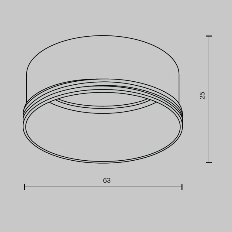 Кольцо декоративное для однофазного трекового светильника Maytoni Technical Focus LED RingL-20-W